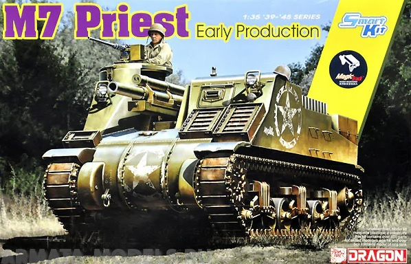 6817Д 1/35 U.S. M7 Priest Early Production w/Magic Tracks Dragon
