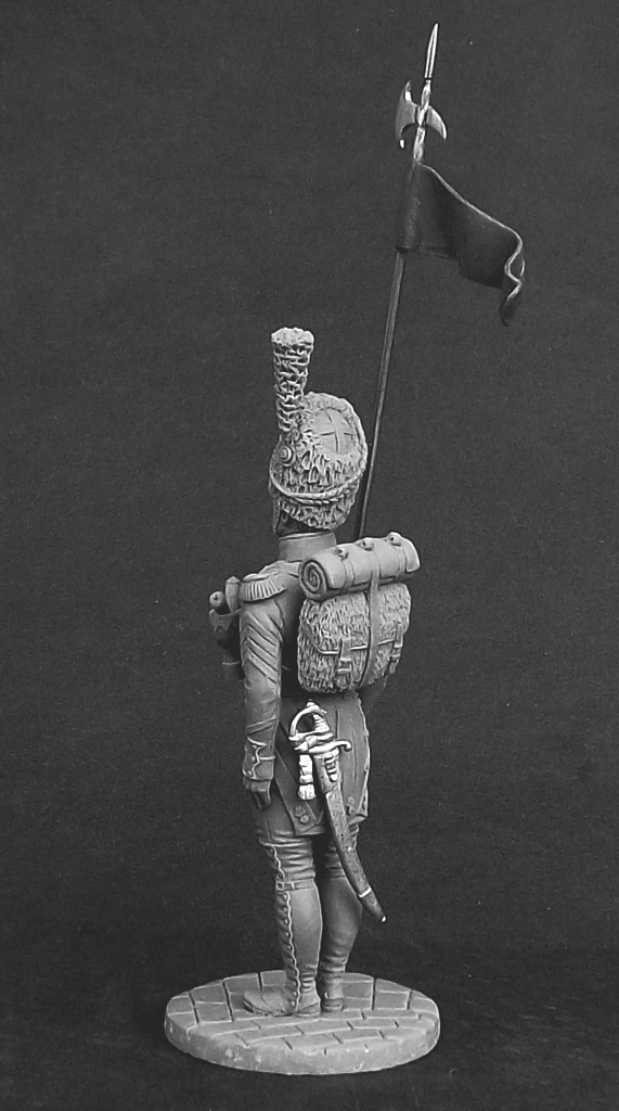 CHM-54231. 2-й орлоносец 3-го Швейцарского пехотного полка, 1809-12 гг.  54 мм. Материал - смола. Chronos Miniatures