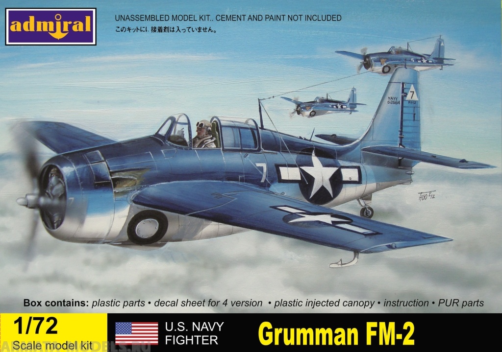 ADM7213 Самолет Grumman FM-2 AZmodel Plastic kits