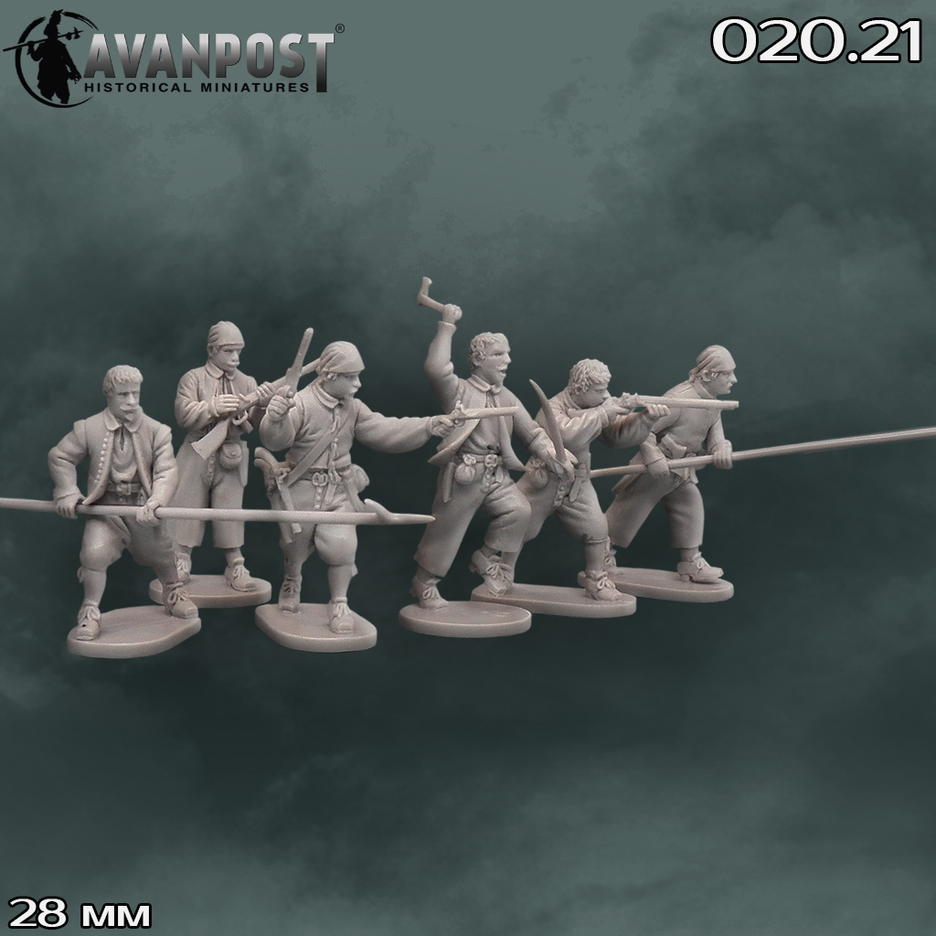 020.21АП Фигуры Абордажная команда, XVII в (набор 1) Аванпост