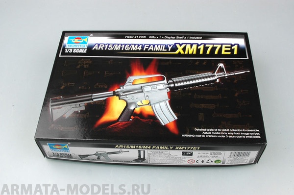 01902P Американская полуавтоматическая винтовка AR15/M16/M4 XM177E1 Trumpeter