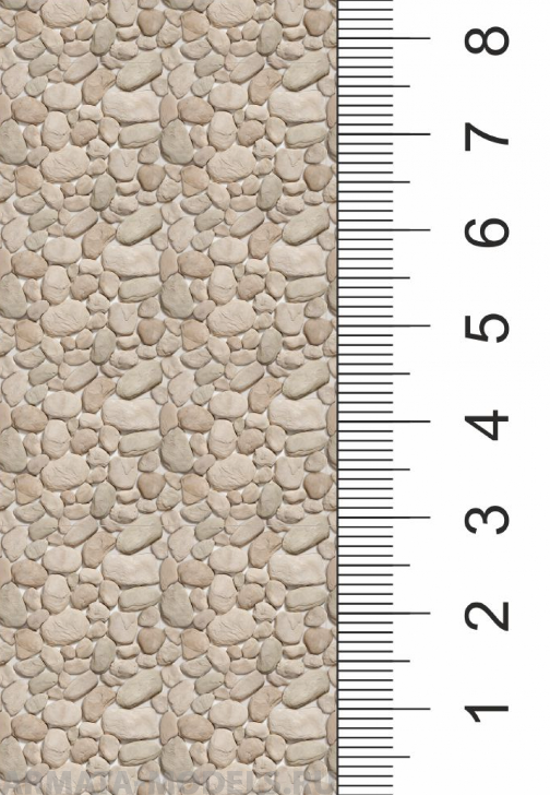 040tkb009 Текстура светлого булыжника для макетов. Лист А4.