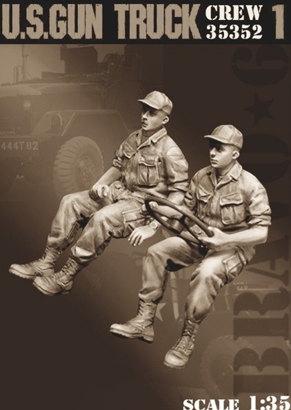 B6-35352 Миниатюра US Gun Truck Crew (1) Bravo6