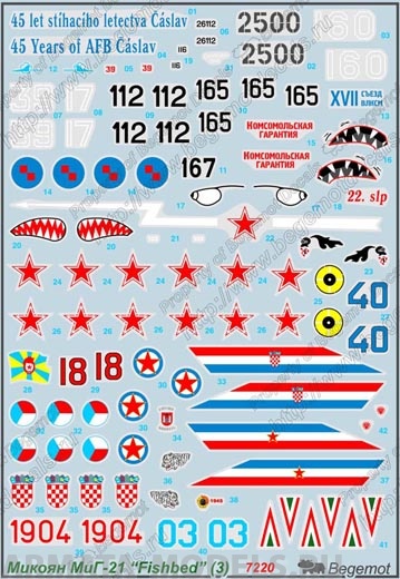 72020 Декаль Микоян МиГ-21 (3)