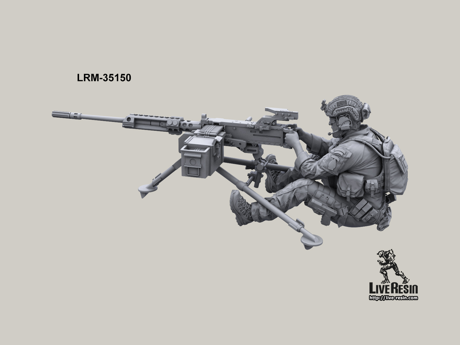 LRM35150 Пулеметчик современных армий Live Resin