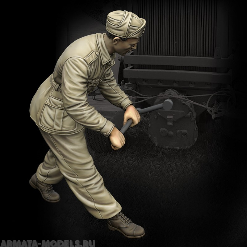 RM811 Italian infantry ‘cranking up’  (1/35) Royal Model