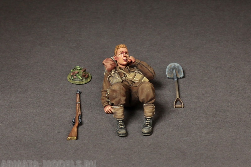 35136SOGA British infantryman at rest. SOGA Miniatures