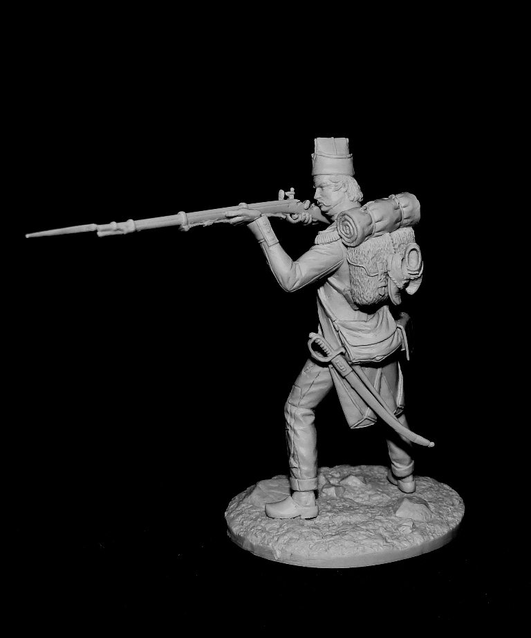 CHM-54130(M). Гренадер линейных пехотных полубригад, Франция 1794-1801 гг. 54 мм. Материал - белый металл. Chronos Miniatures