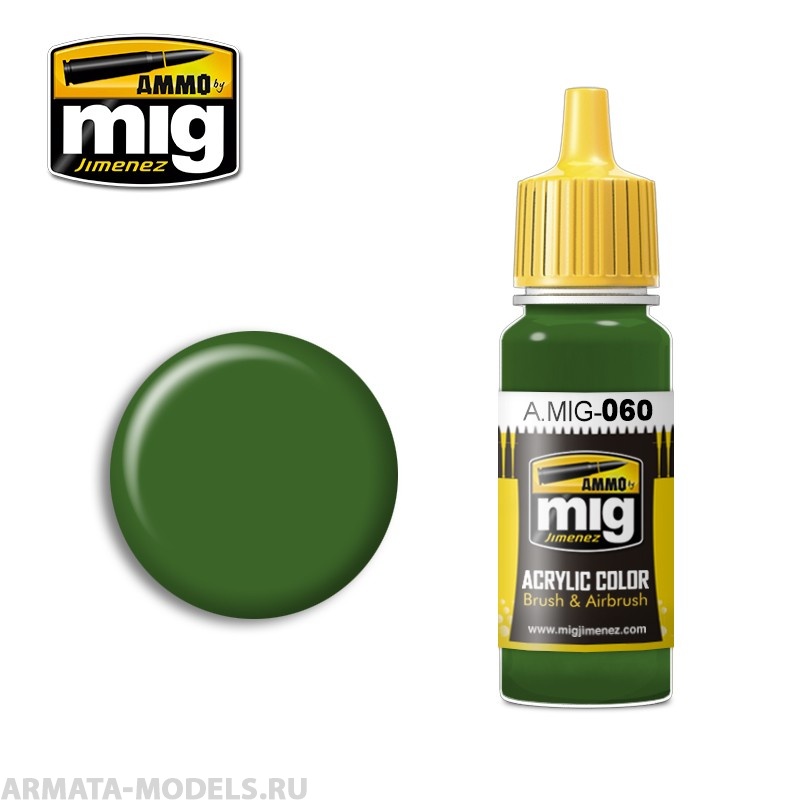 AMIG0060 Ammo Mig Акриловая краска PALE GREEN 17 мл