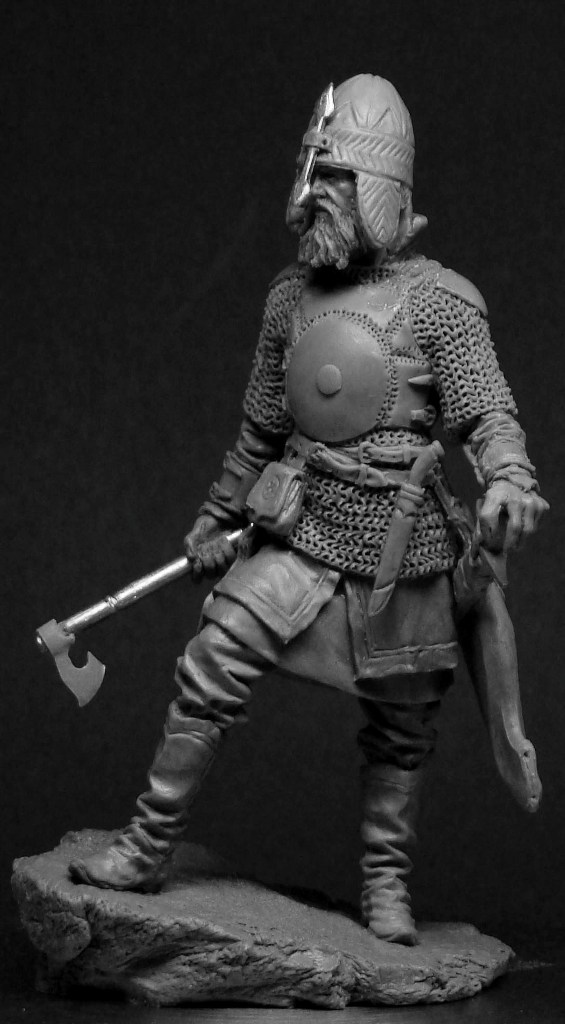 CHM-54082(M). Знатный русский воин (Ермак – покаритель Сибири), 16 век, (2 варианта голов). 54 мм. Материал – белый металл Chronos Miniatures