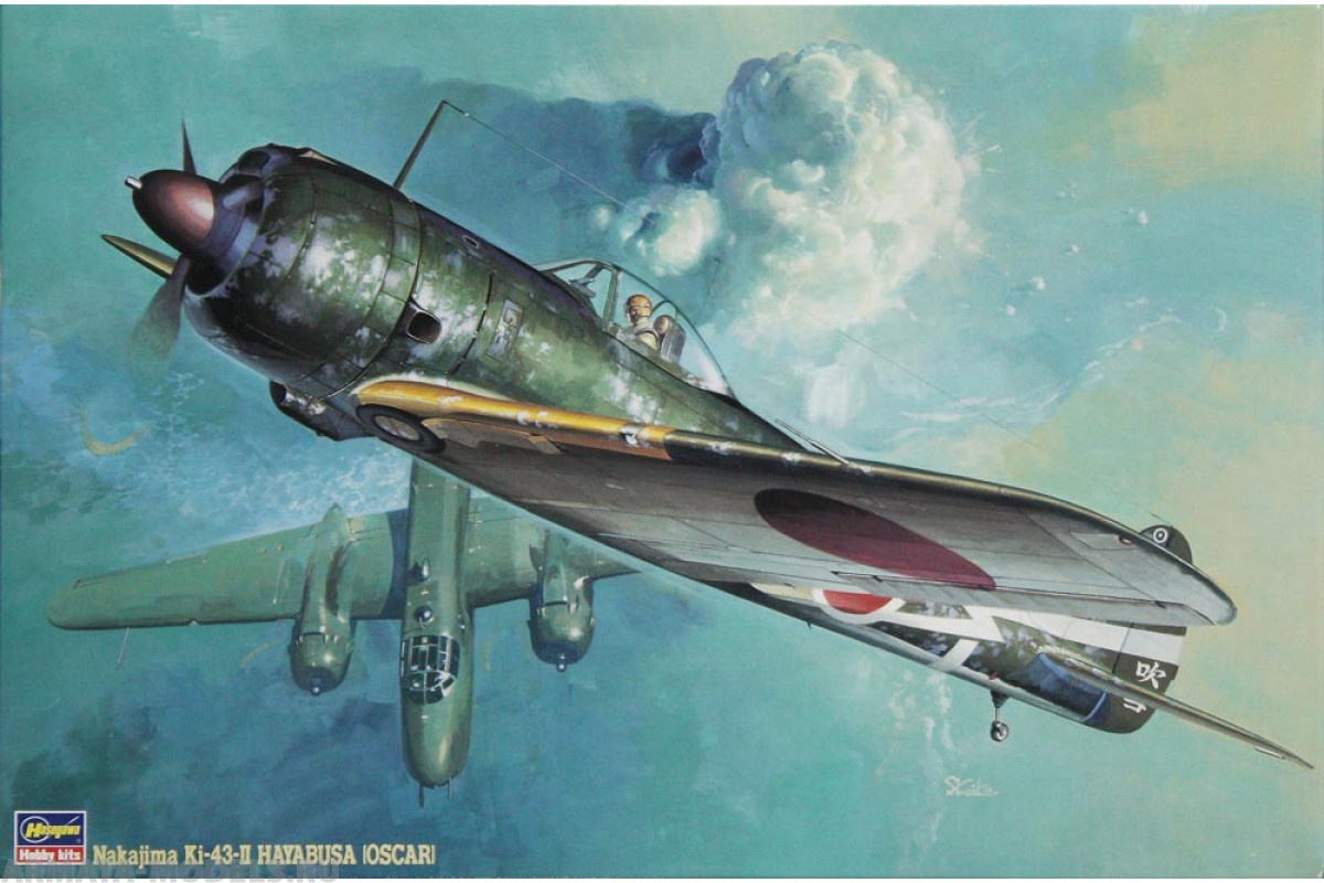 08053 Самолет Nakajima Ki-43-II Hayabusa (oscar) Hasegawa