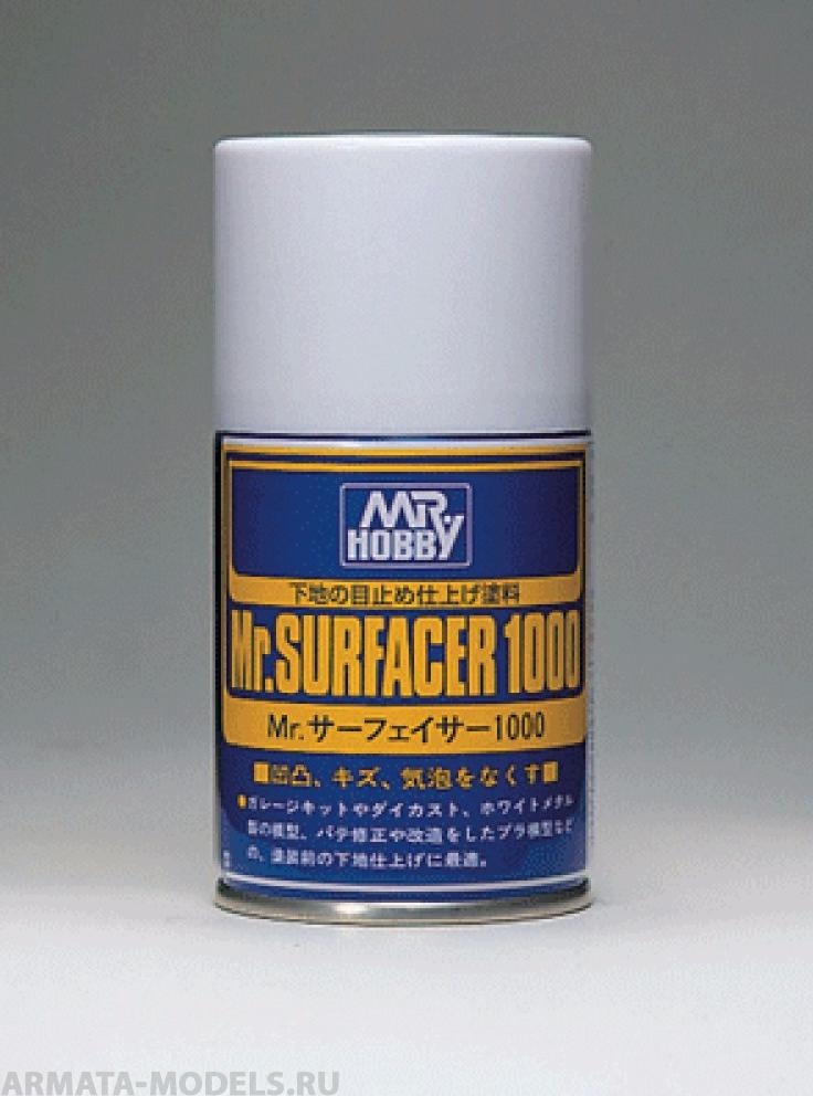 B-505  Краска-грунтовка в металлических баллончиках т.м. MR.HOBBY  Mr.SURFACER 1000 100мл