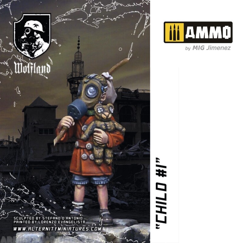 MR-AM55 Миниатюра Wolfland Child 1 Alternity Miniatures