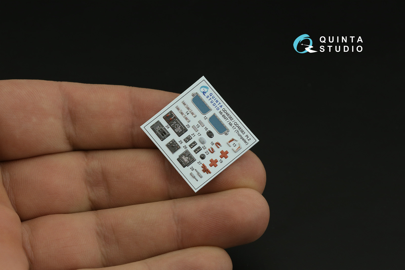 QD48382 3D Декаль интерьера кабины Ми-8МТ (Trumpeter)