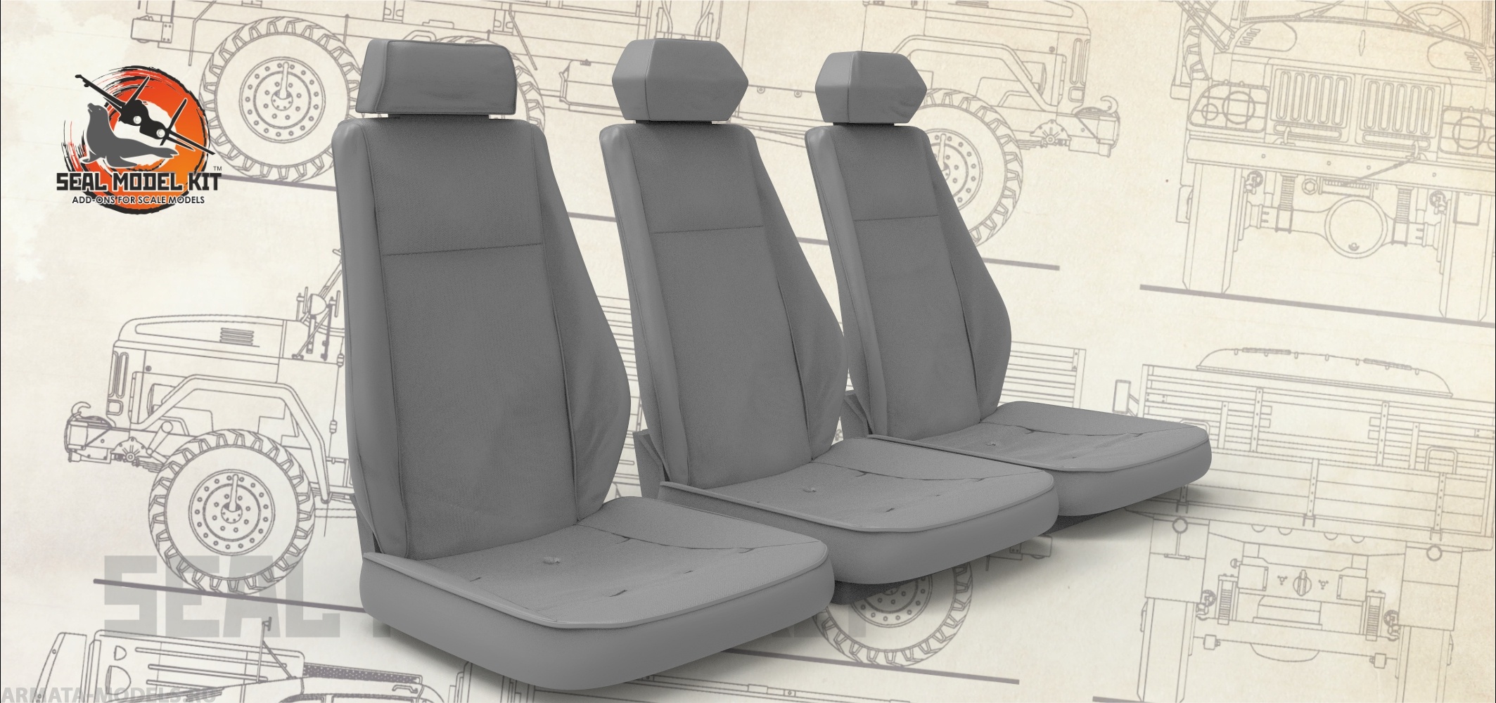 smk35002 Кресла для семейства Мустанг, 1/35