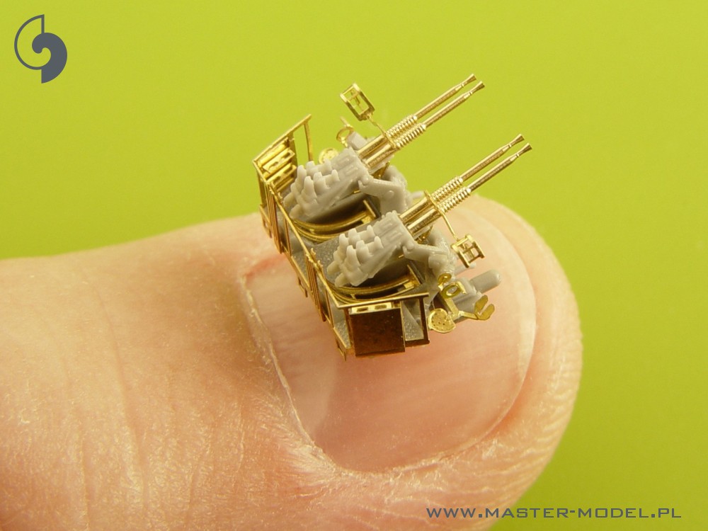 SM-350-094 USN 40 мм / 56 Bofors четверное крепление вер.2 / с директором Mk-51 - (смола, полиэтилен и токарные детали) - (6шт)