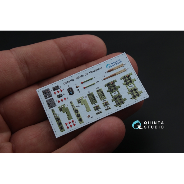QD48102 3D Декаль интерьера кабины A6M2 (для модели Hasegawa)