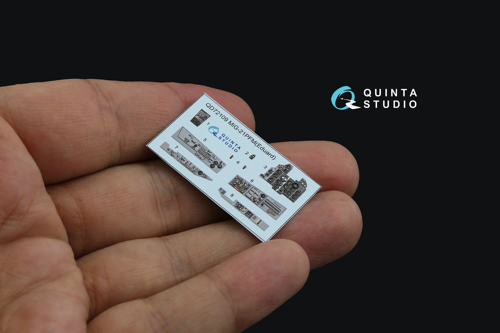 QD72109 3D Декаль интерьера кабины МиГ-21ПФМ с серыми панелями (Eduard)