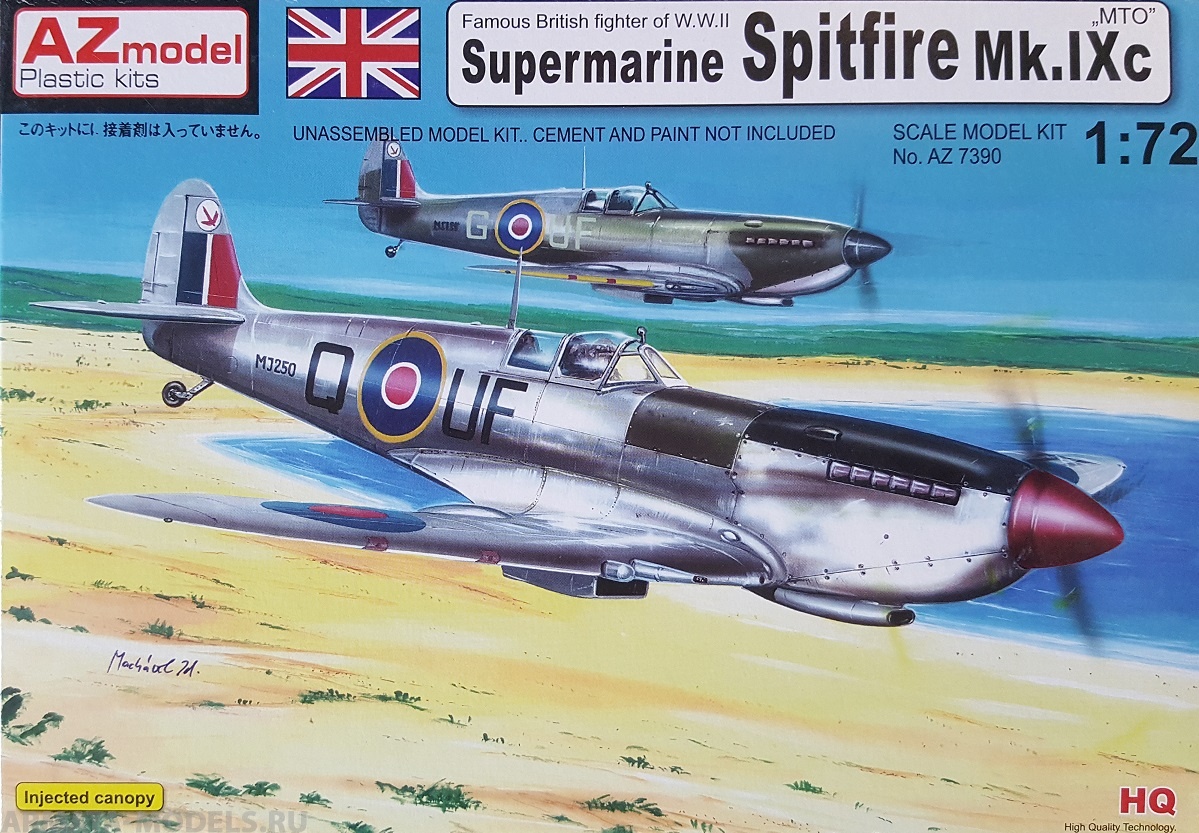 AZ7390 Supermarine Spitfire Mk.IX AZmodel Plastic kits