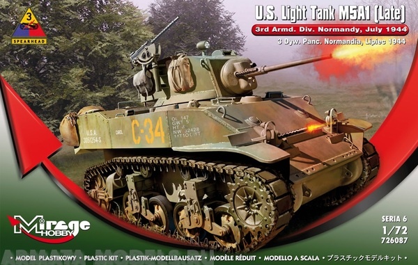 726087 Танк U.S. Light Tank M5A1 Mirage Hobby