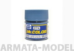 C374  краска художественная т.м. MR.HOBBY 10мл JASDF Shalow Ocean Blue