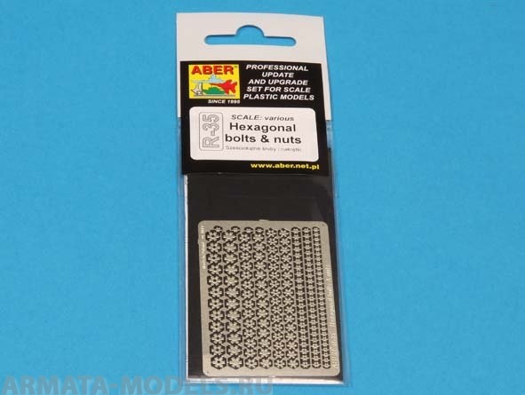 ABR-R-35  Дополнения для  Hexagonal bolts & nuts для  разных масштабов