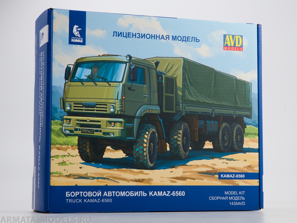 1435AVD Сборная модель КАМАЗ-6560 бортовой AVD Models