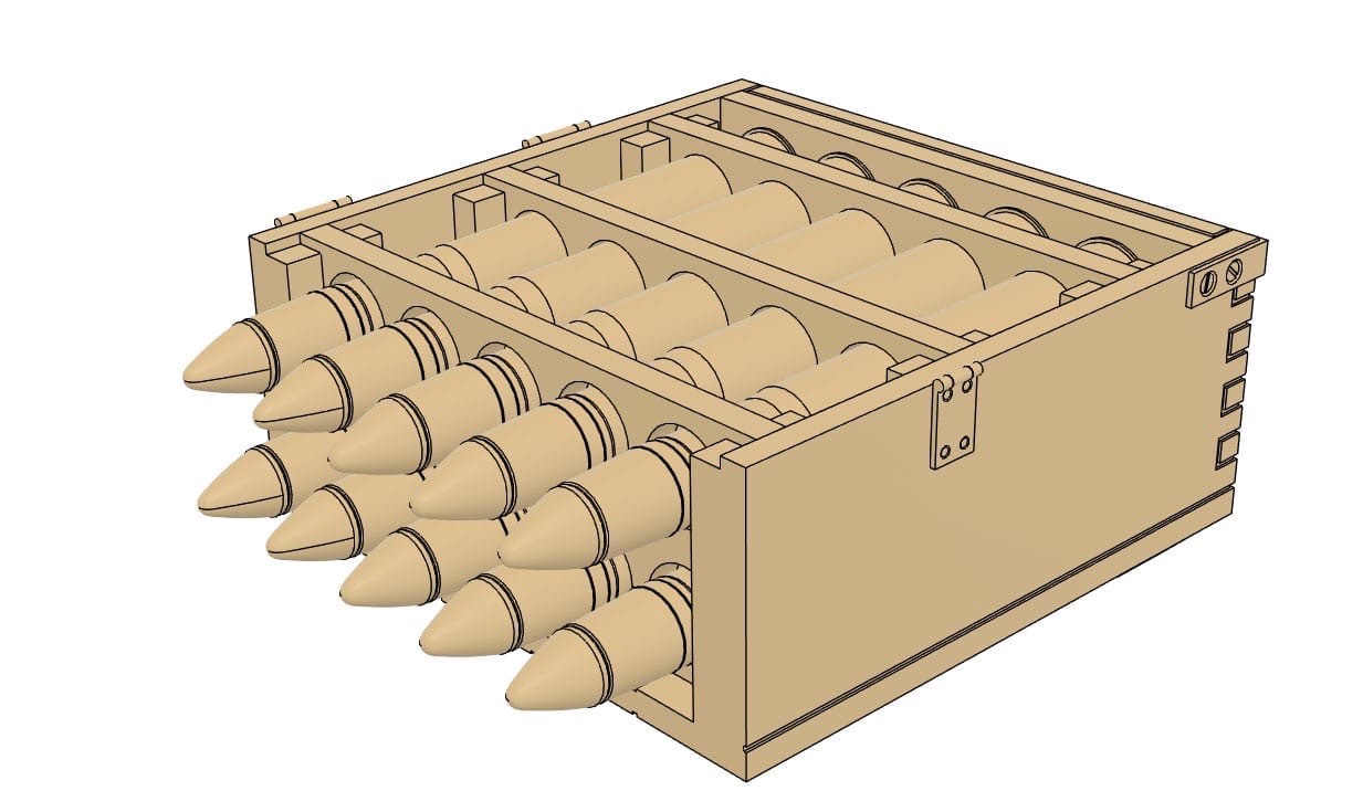 AM35206 Ящик для 45мм снарядов на 10 мест.