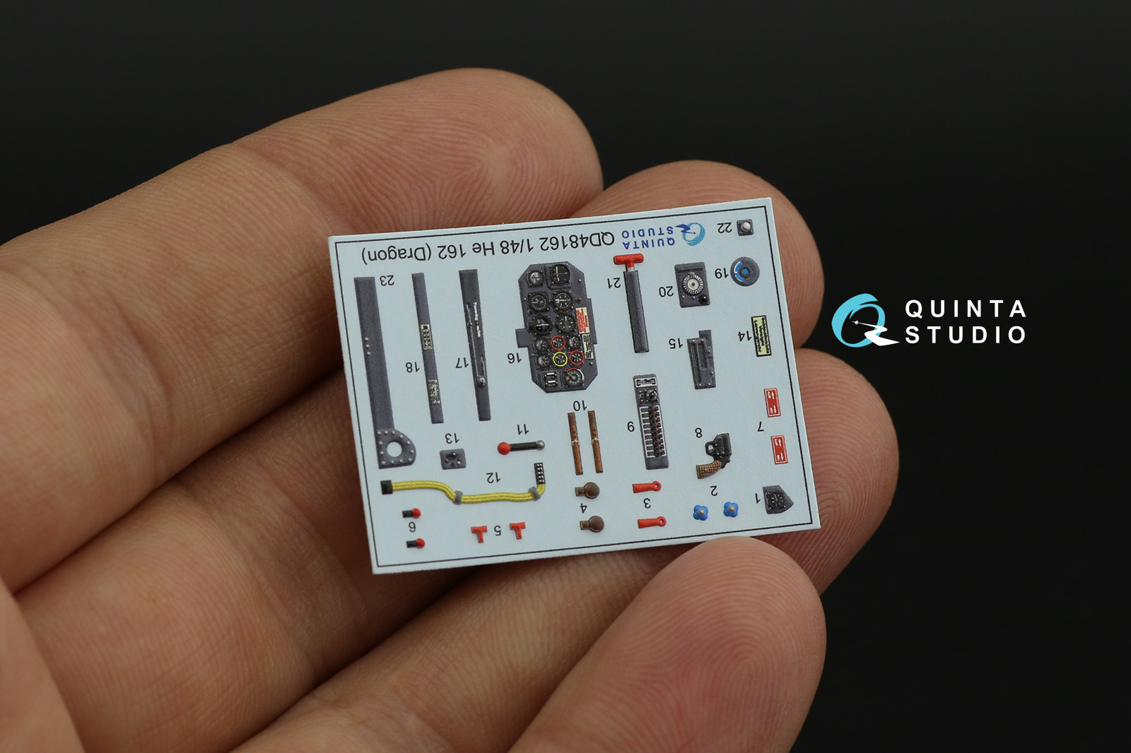 QD48162 3D Декаль интерьера кабины He 162 (Dragon)