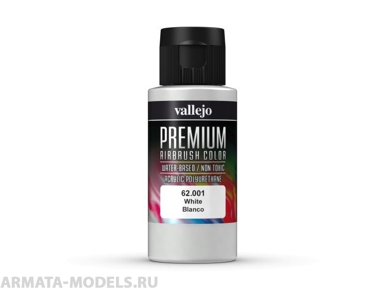 V-62001 Белая. Краска акрил-уретановая Vallejo Premium