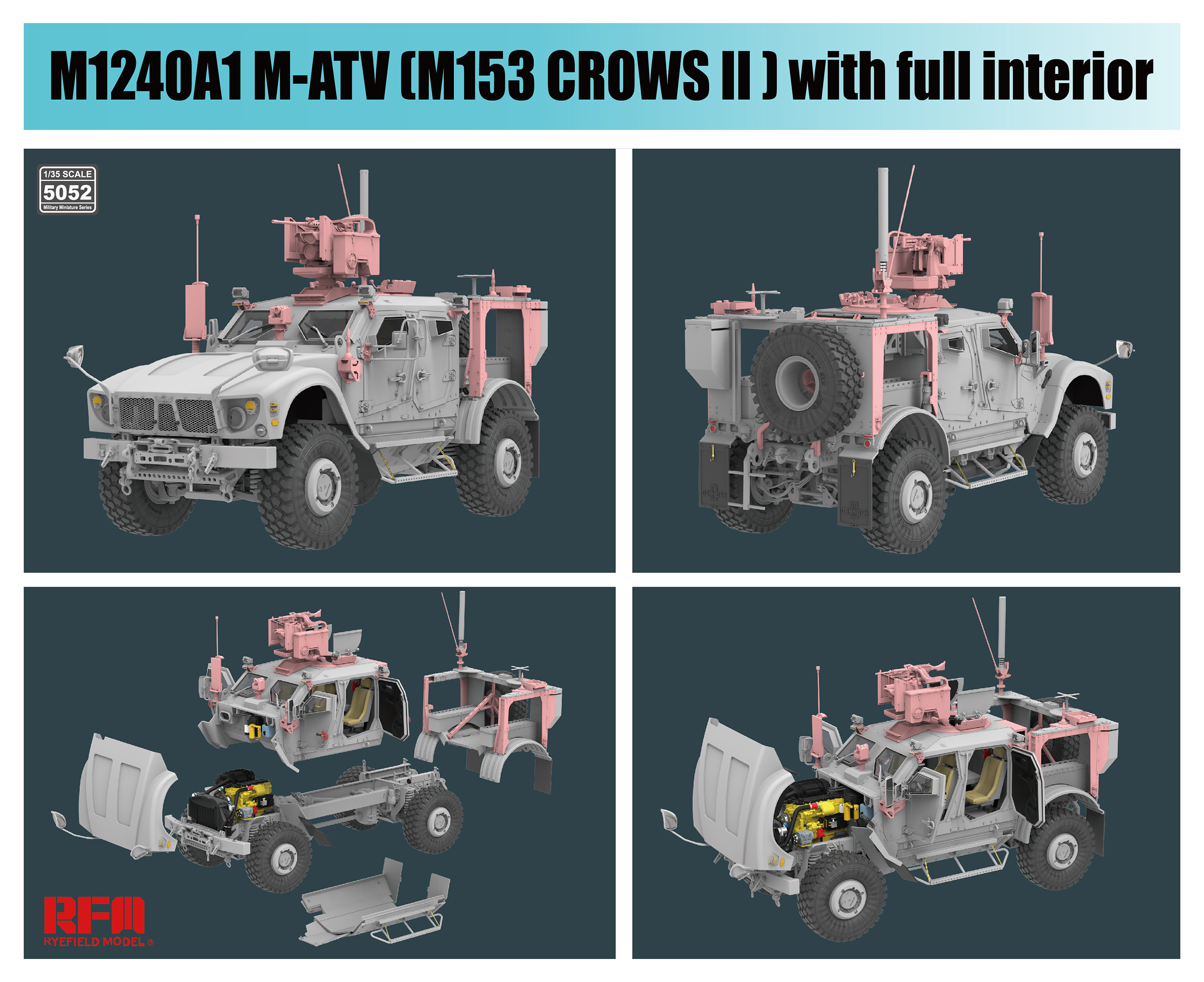 RM-5052 M1240A1 M-ATV (M153 CROWS II) Rye Field Model (RFM)