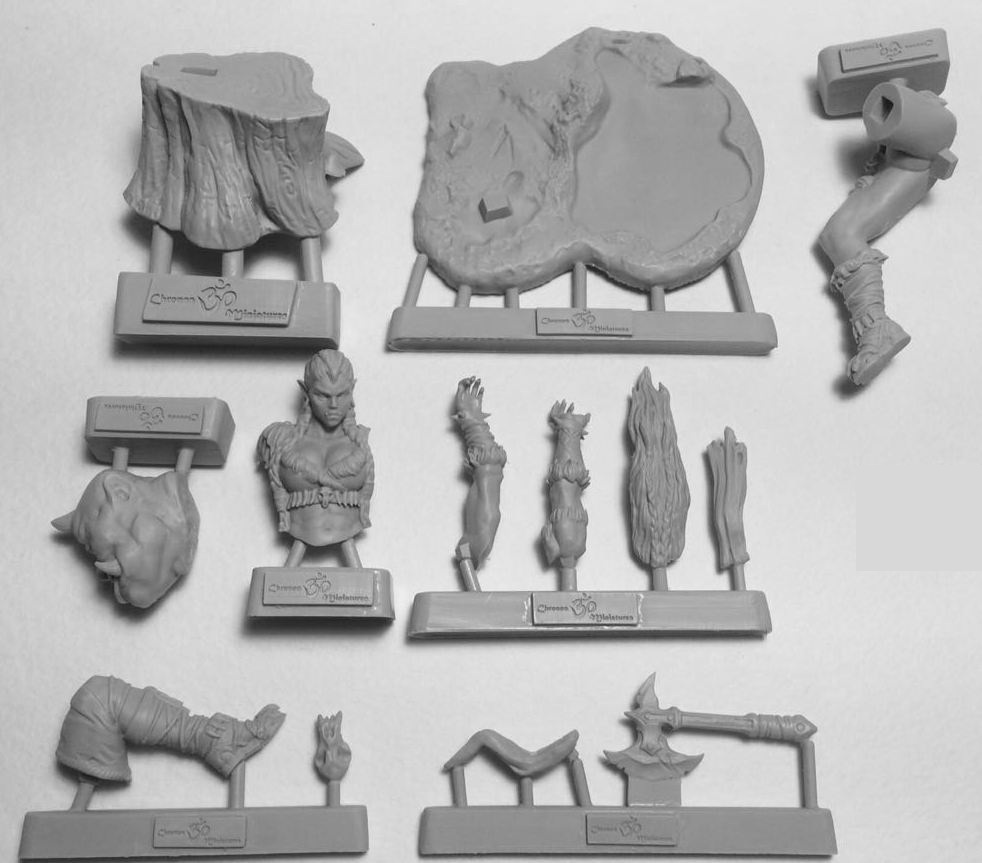 CHM-75018. Миры Фэнтези: Орчиха. 75 мм. Материал - смола. Chronos Miniatures