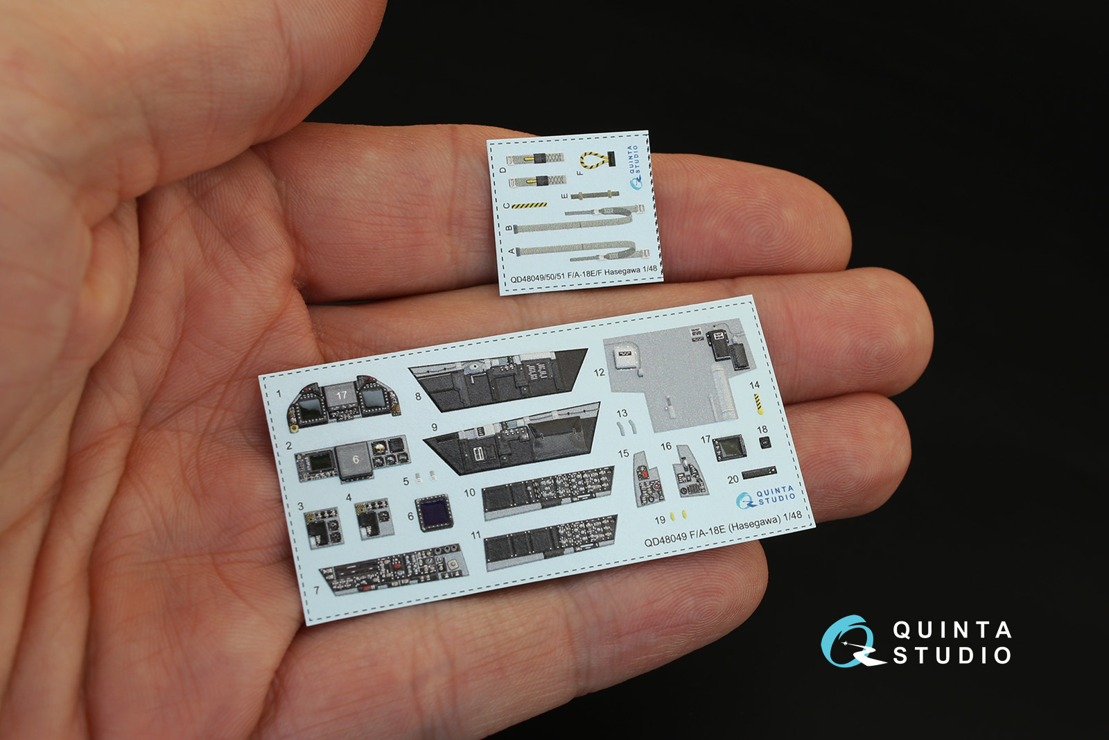 QD48049 1/48 3D Декаль интерьера кабины F/A-18E (для модели Hasegawa) Quinta Studio