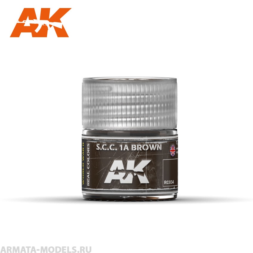 RC034 Краска Real Colors S.C.C. 1A Brown  10ml