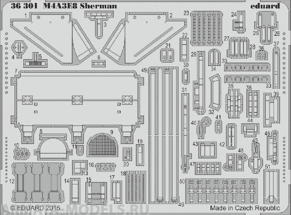 36301ED  M4A3E8 Sherman 1/35