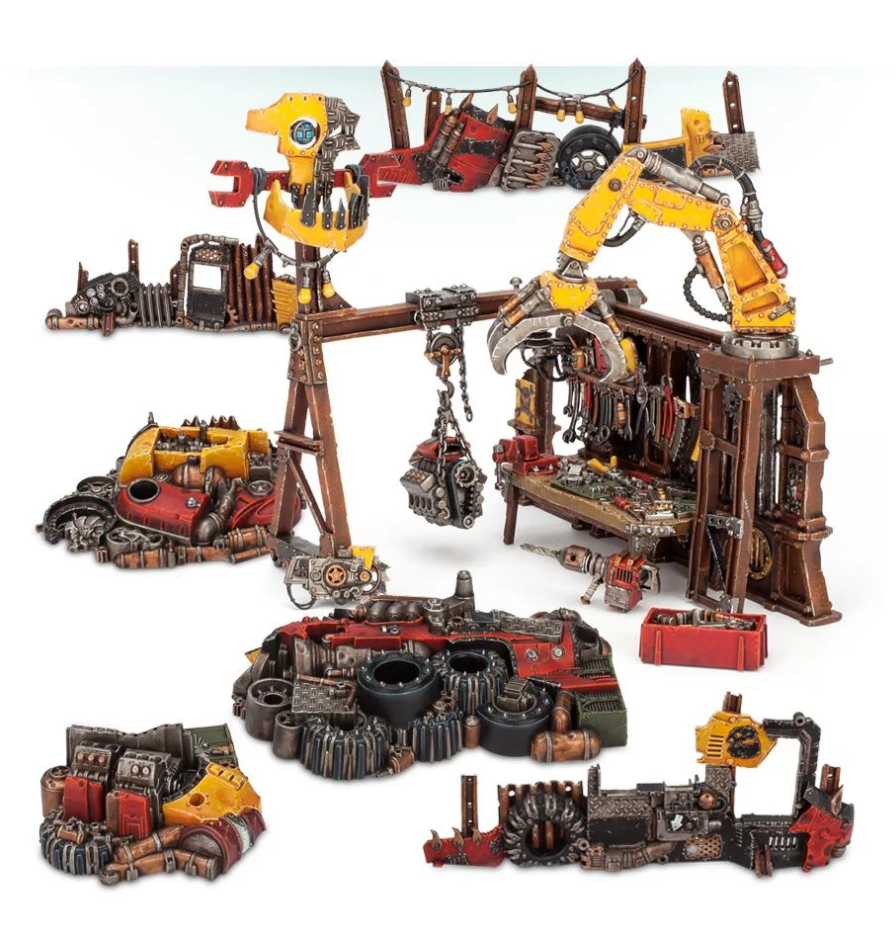 50-28 Набор игрового ландшафта Орки. Мастерская Механьяка (Orks Mekboy Workshop) (2021)