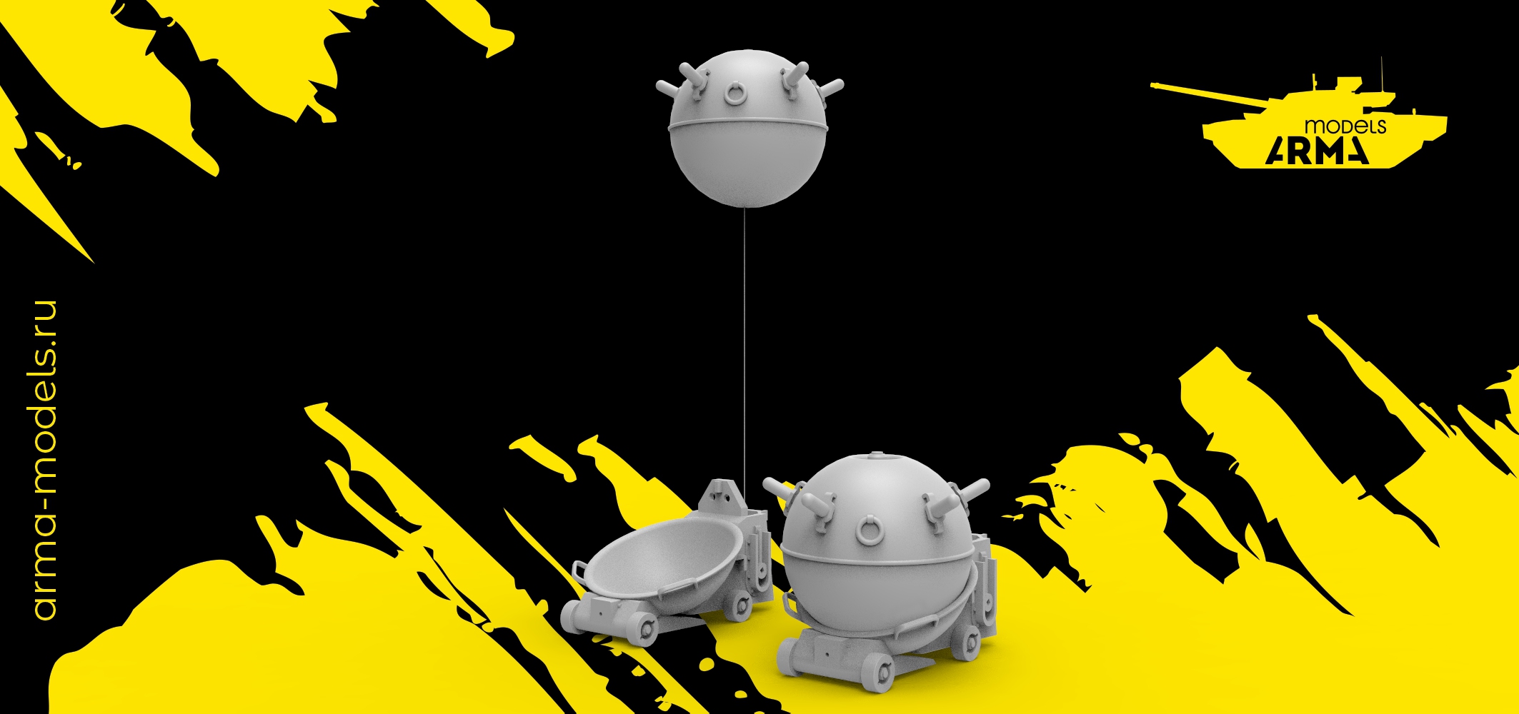 AM14436 Мина морская советская 1/144 (2 шт. в наборе)