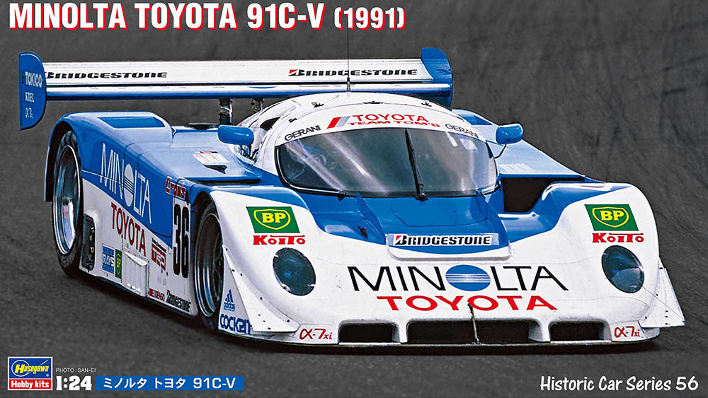 21156-Автомобиль MINOLTA TOYOTA 91C-V Hasegawa