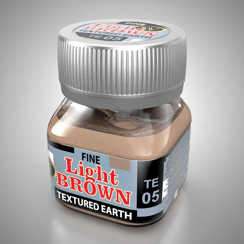 TE-05  Быстросохнущая акриловая смесь для создания реалистичной текстуры: мелкая светло-коричневая земля
