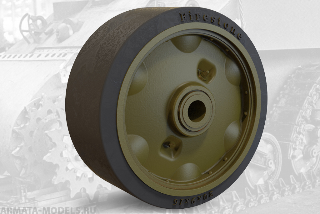 35023FURY Катки, ранний тип,  для  US tank M3 Lee/M4 Sherman VVSS Stamped Spoke roadwheels (early) set