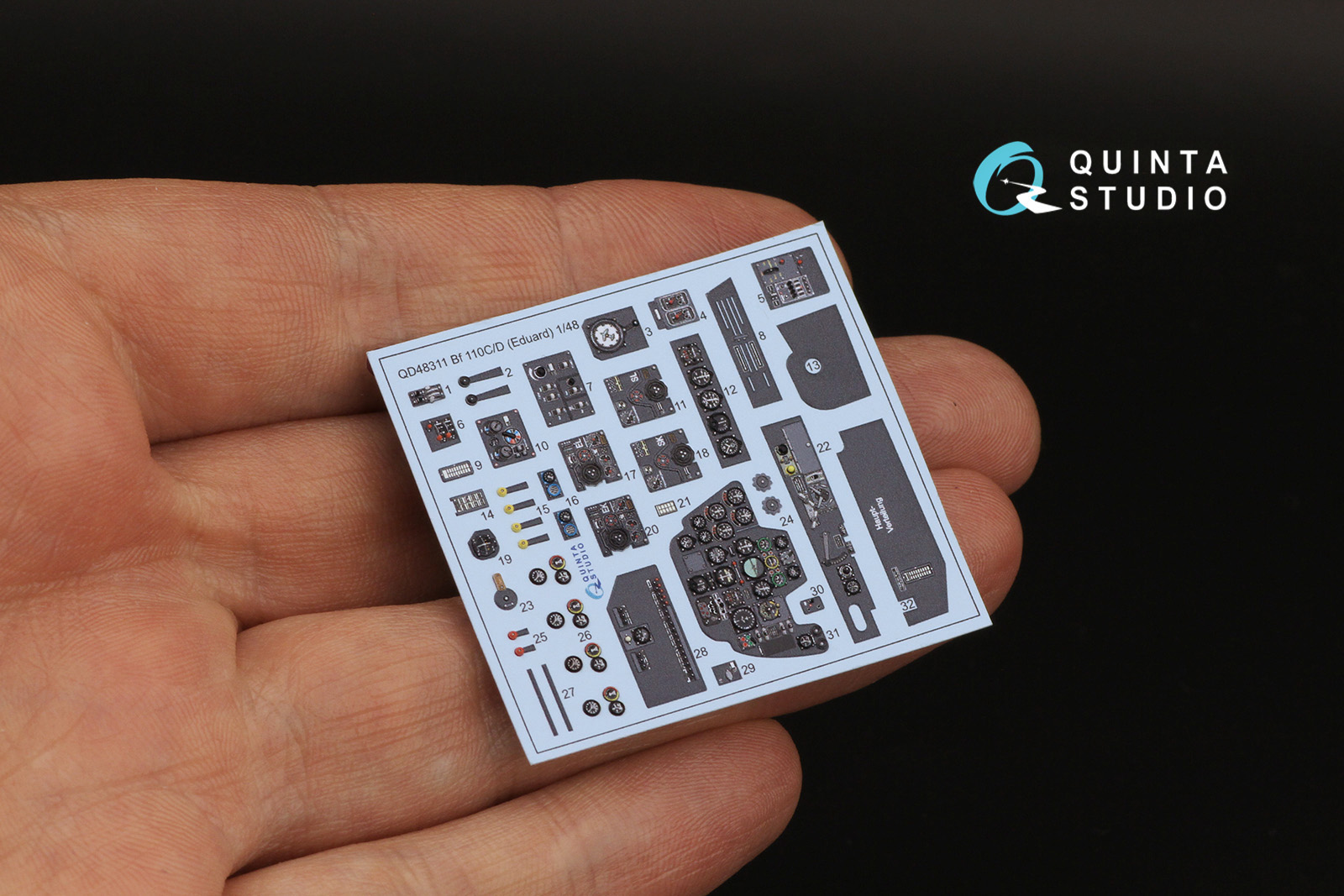 QD48311 3D Декаль интерьера кабины Bf 110C/D (Eduard)