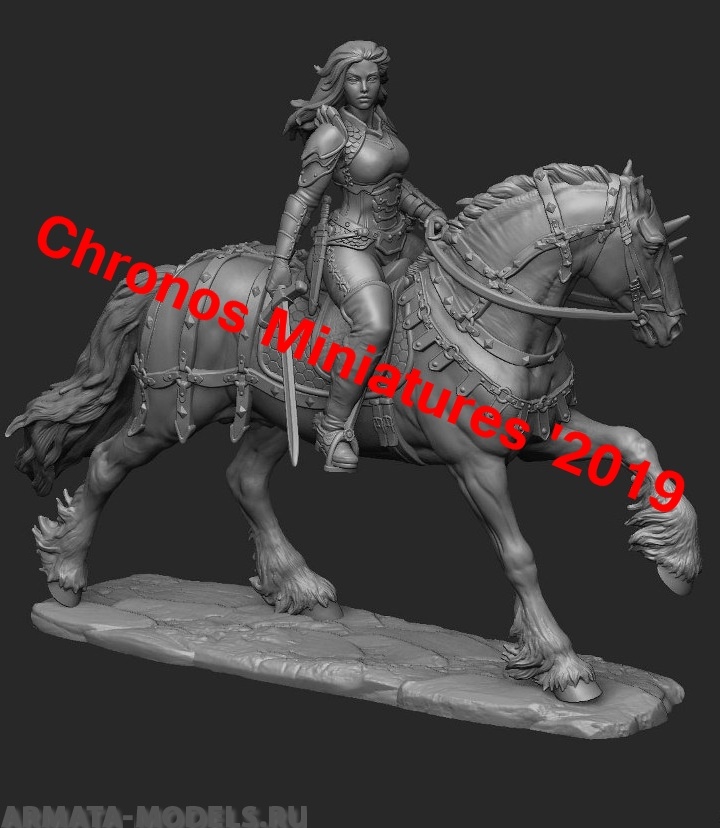 CHM-54179(M). Миры Фэнтези: Её называли Утренняя Звезда. 54 мм. Материал - белый металл. Chronos Miniatures