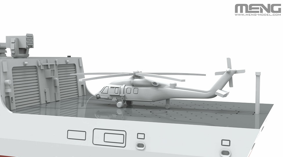 PS-009 Сборная модель Китайский эсминец с управляемыми ракетами типа 055 Meng