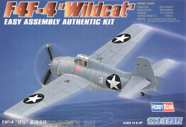 80220 Самолет F4F-4 Wildcat Hobby Boss
