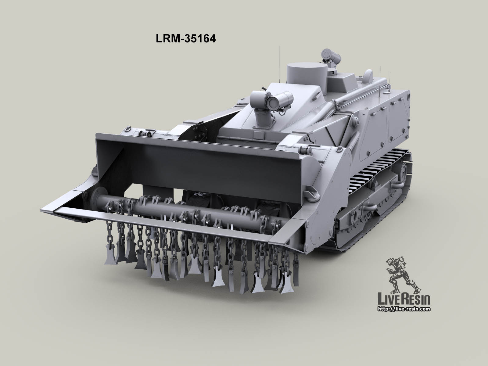 LRM35166 Саперный робот УРАН-6 с цепным тралом Live Resin