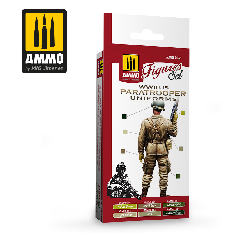 AMIG7039 Набор красок WWII US Paratroopers Figures Set