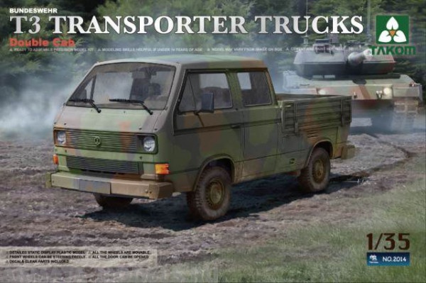 2014Т  Bundeswehr T3 Transporter Truck (Double Cab) Takom