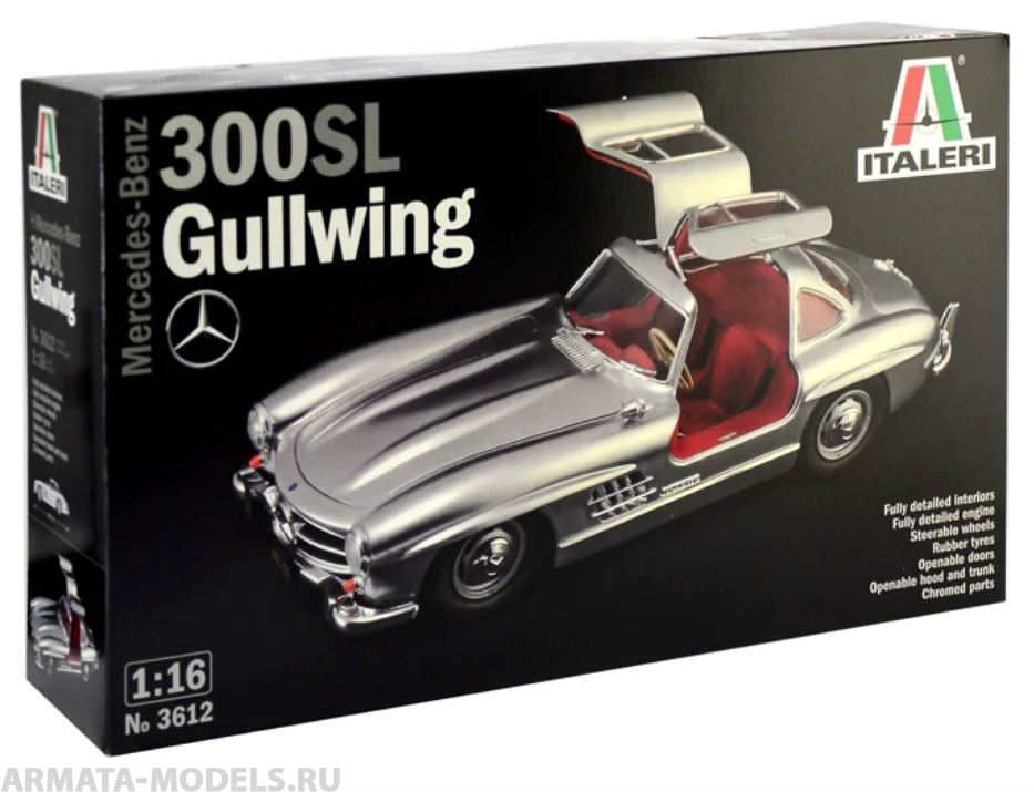3612ИТ Автомобиль MERSEDES BEST 300 SL GULLWING Italeri