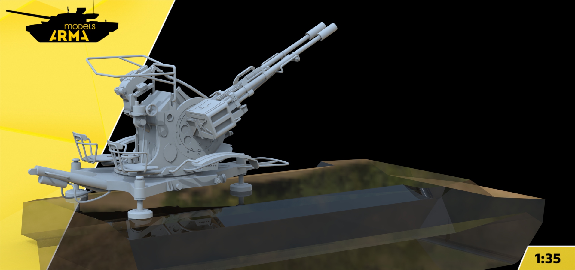 AM35976 23-мм спаренная зенитная установка Зу-23-2 на МТ-ЛБ (Не для свободной продажи) Arma Models