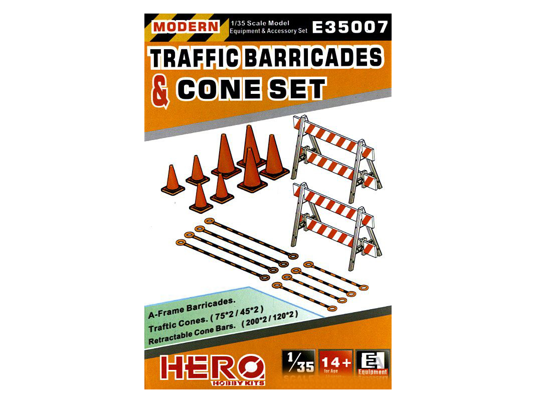 E35007-FRE Raffic Barricades & Cone Set